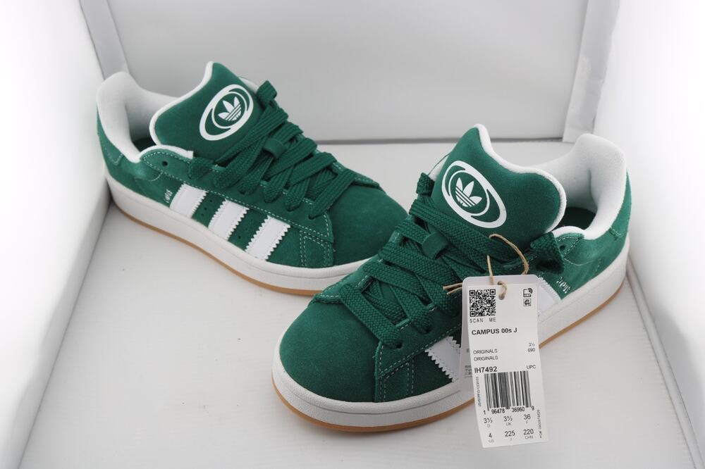 Adidas Campus 00s J Dark Green White Suede IH7492 Youth Size 4 Womens 5.5 NWT Bo